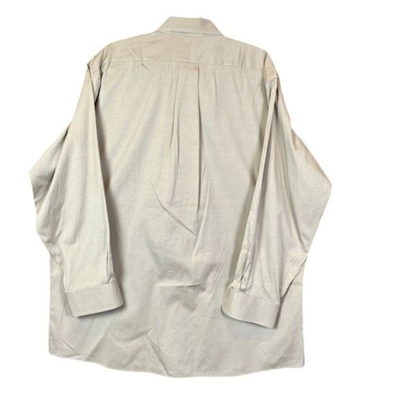 Jos. A Bank Executive Collection Men's Beige Tan Dress Shirt Cotton Size 17-33 - Picture 2 of 9